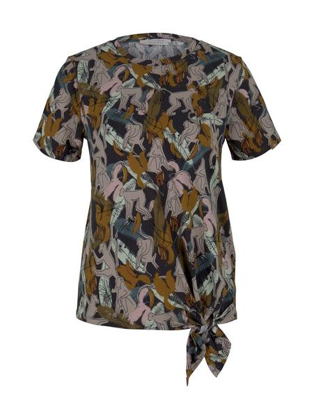 organic tee with knot - 26829/abstract monkey prin