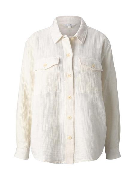 light cotton overshirt - 22515/soft creme beige