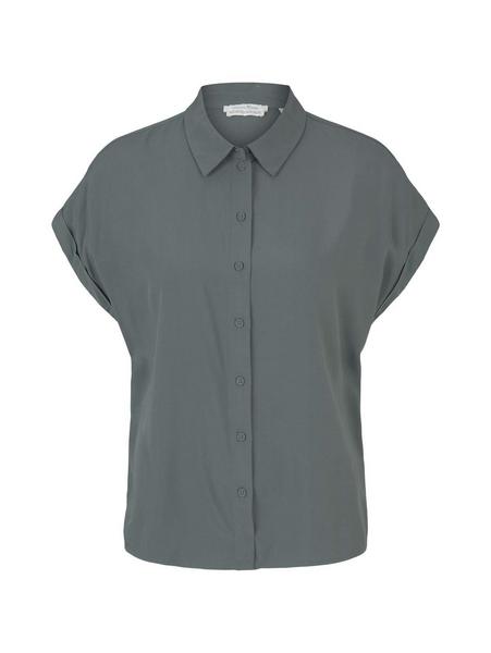 viscose shortsleeve shirt - 26678/dusty pine green