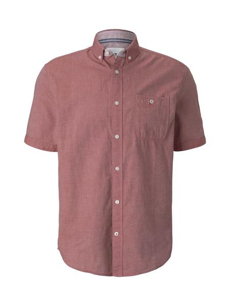 regular two tone twill shirt - 27042/red white two