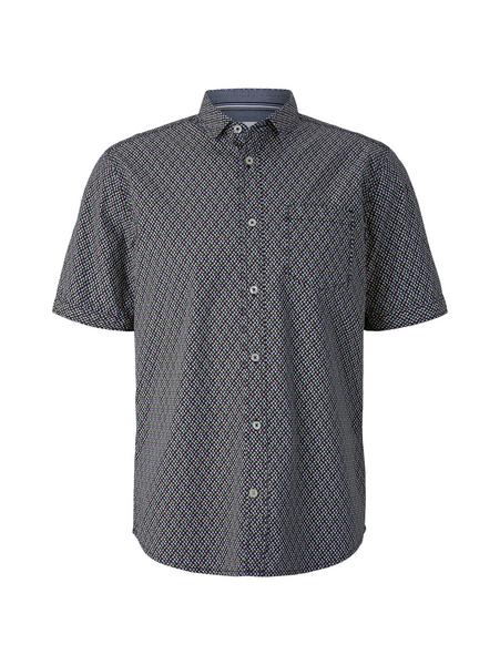 regular print shirt - 27223/navy colourful design