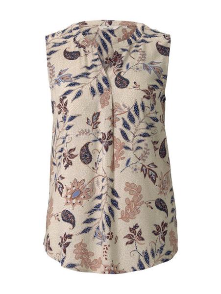 blouse top easy shape - 24313/white floral design