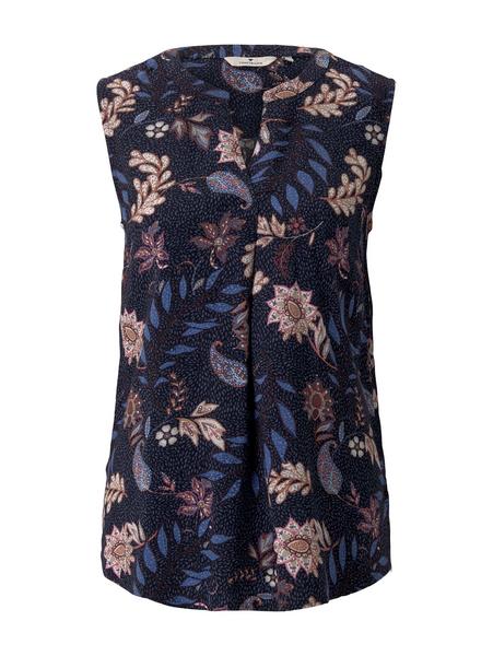 blouse top easy shape - 24312/navy floral design