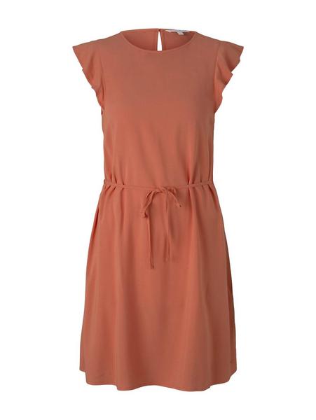 mini dress with ruffle sleeve