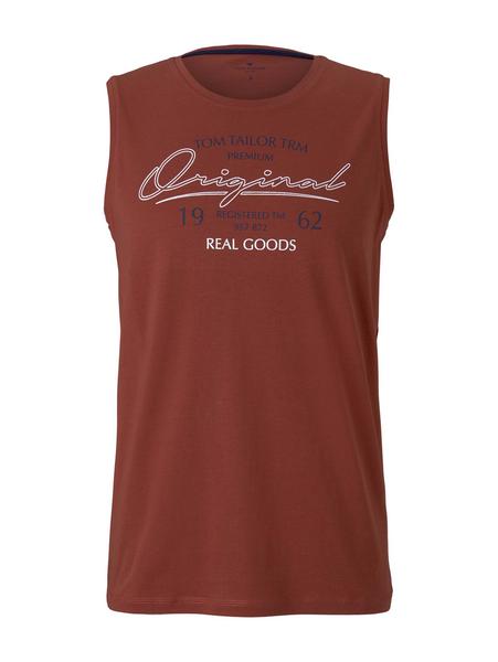 tanktop with wording print - 26006/chili oil red