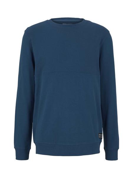 crewneck with structure - 27452/stormy petrol