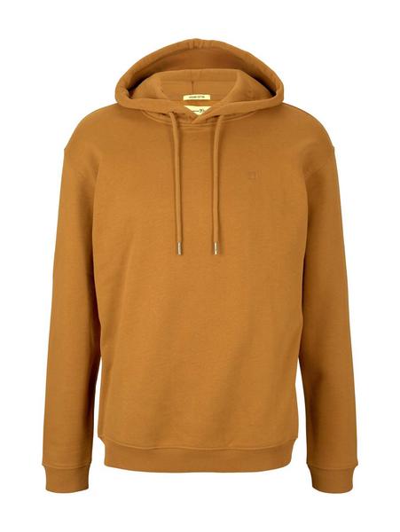 Hoody with embro - 25985/deep cognac