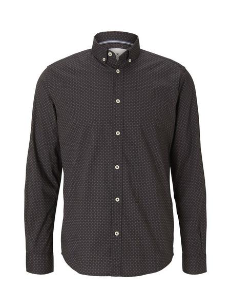 regular printed stretch shirt - 28558/black base b