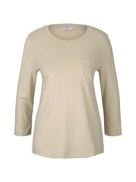 T-shirt with pocket - 27469/smooth light sand
