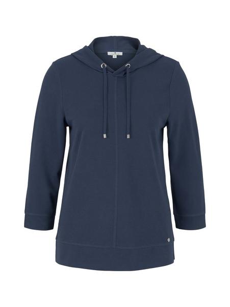 T-shirt with hood - 10378/Dark Denim Blue