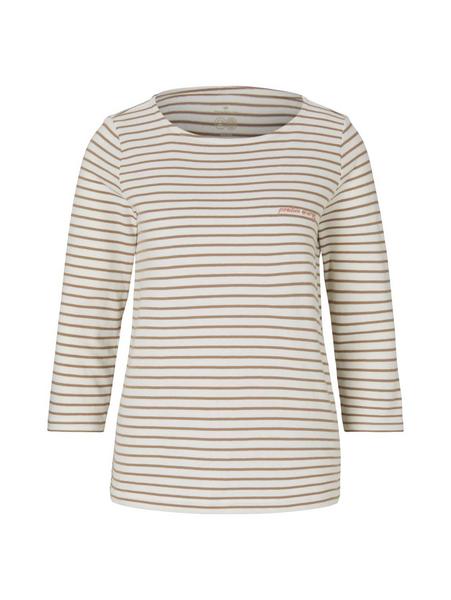 T-shirt striped - 27626/offwhite clay stripe