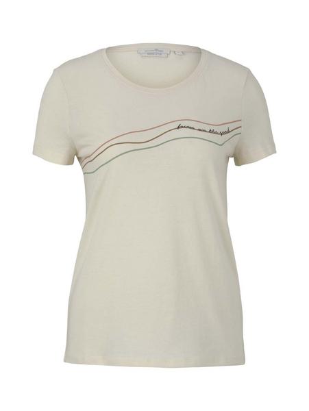 basic tee with stripe artwork