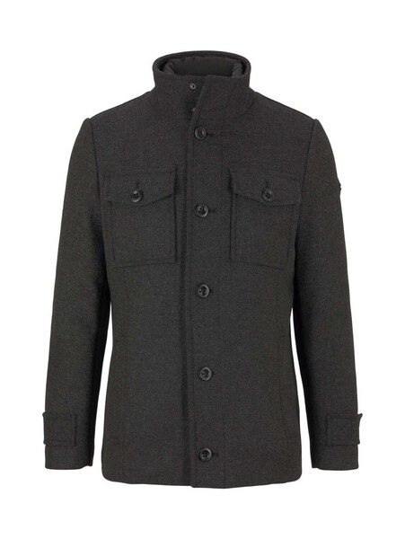 wool jacket 2 in 1 - 28030/grey twill wool structu