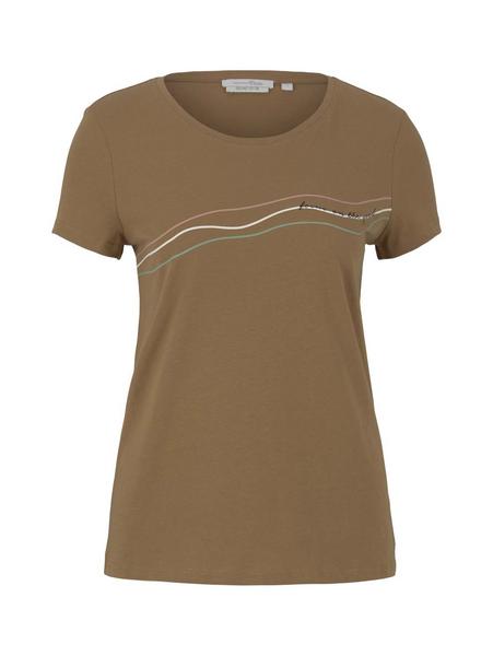 basic tee with stripe artwork