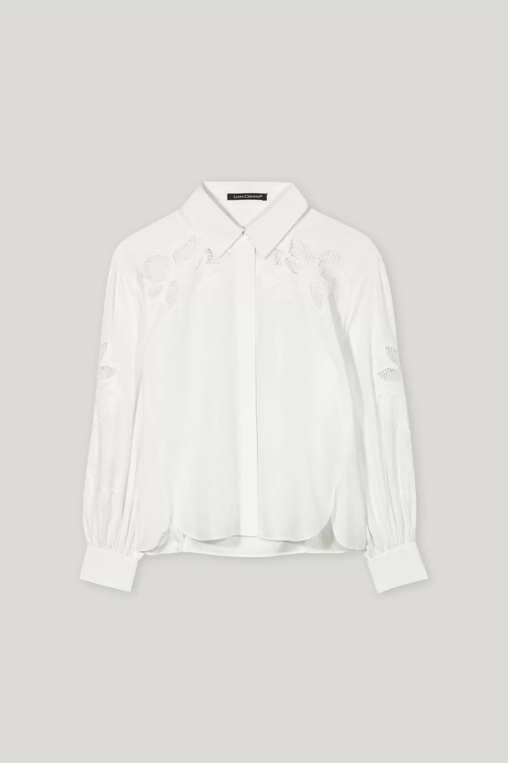 Langarm-Bluse mit Stickerei female