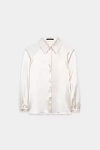 Langarmbluse aus Seide