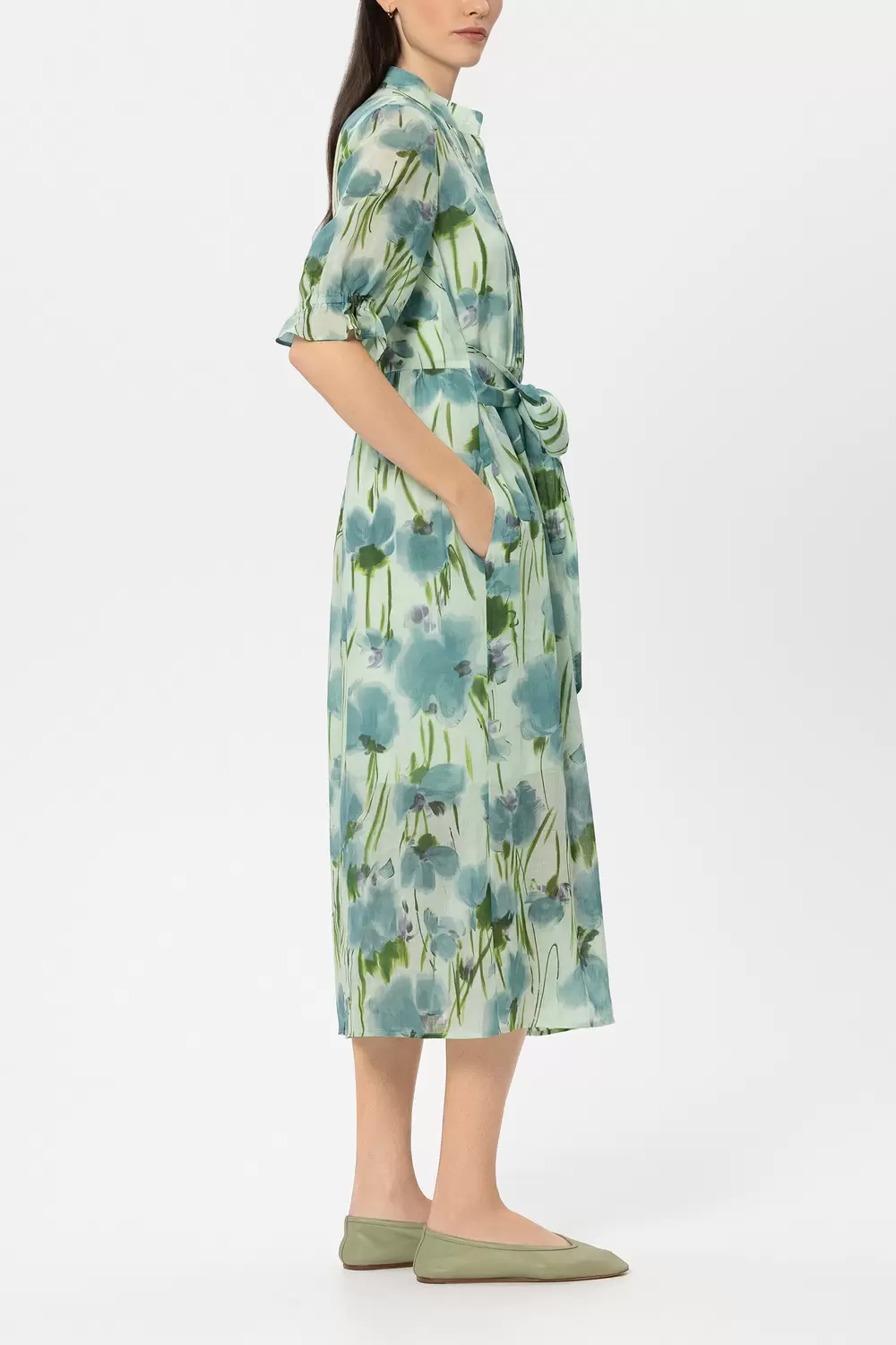 Ramie-Kleid mit Flower-Print female