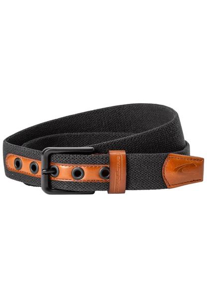 Flechtgürtel mit Leder-Kontrast