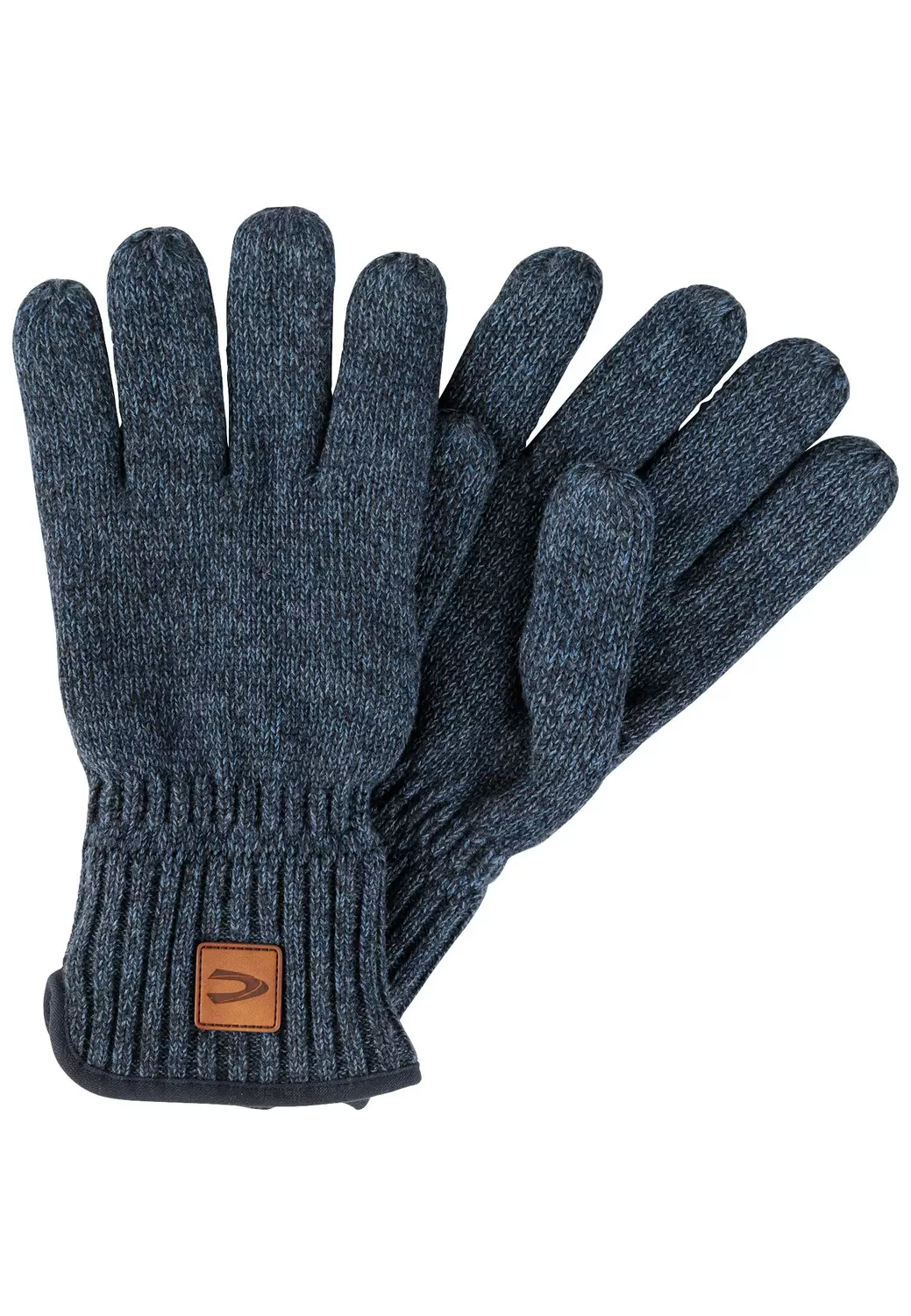 Melierte Strickhandschuhe mit warmen Futter