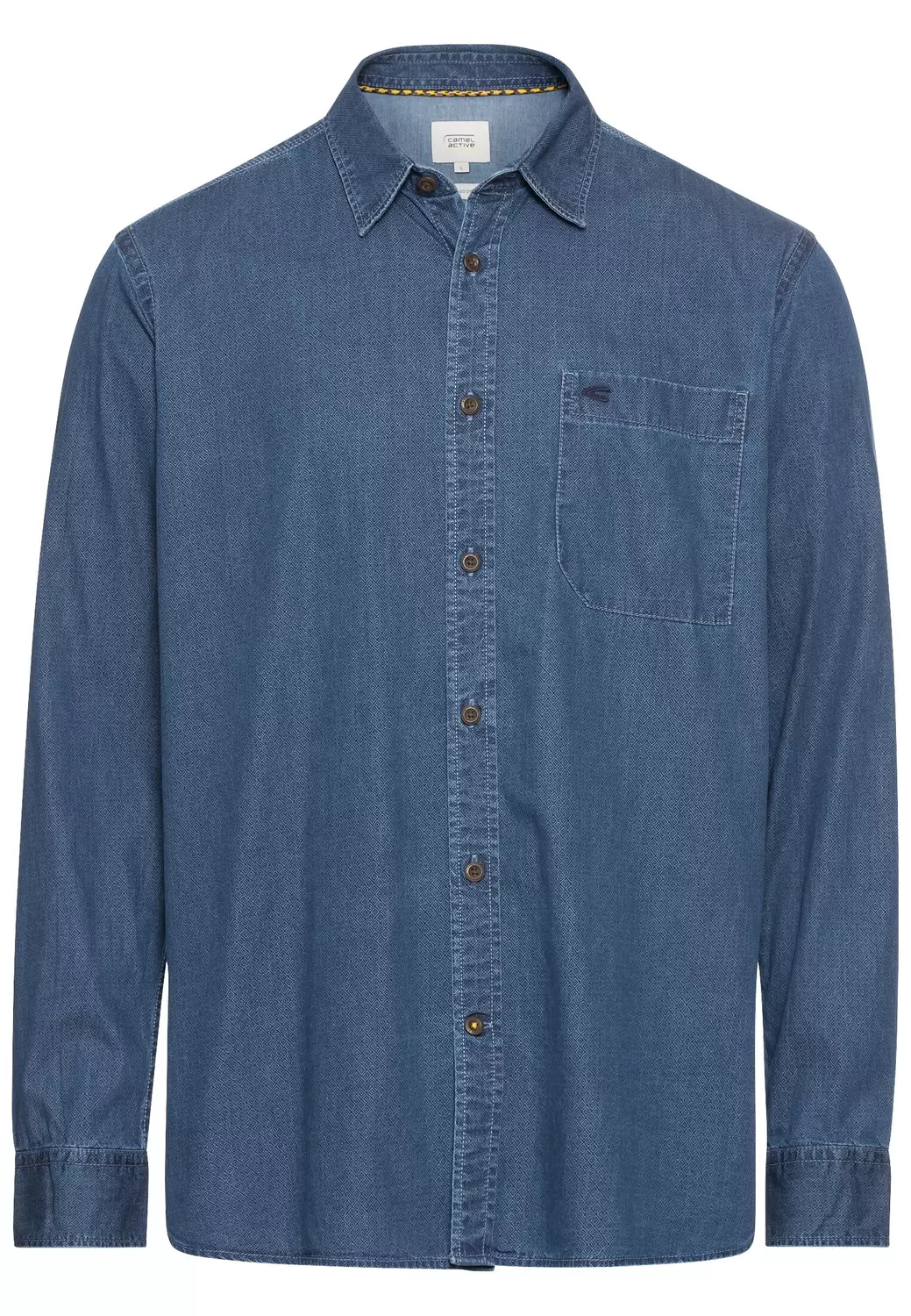 Langarm Hemd in Denim-Optik