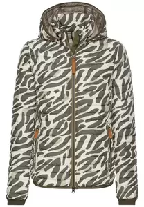 Steppblouson mit Animal-Print