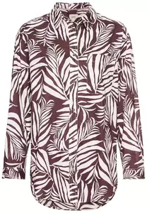 Hemdbluse mit Blumenprint aus Baumwolle