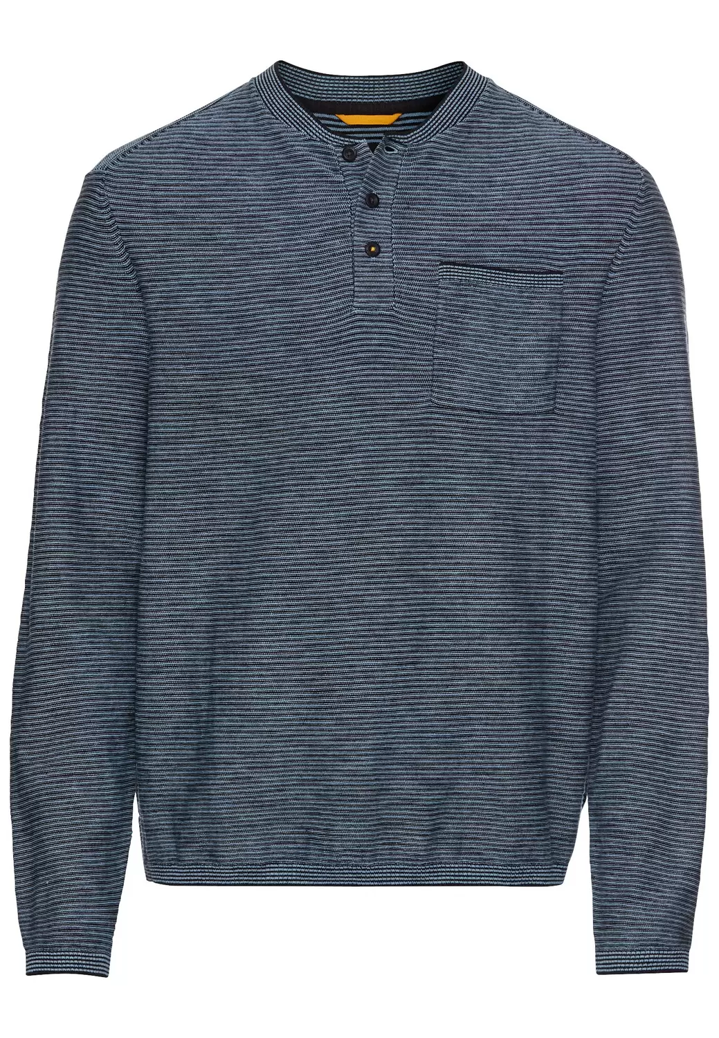Henley Langarmshirt aus Baumwollmix