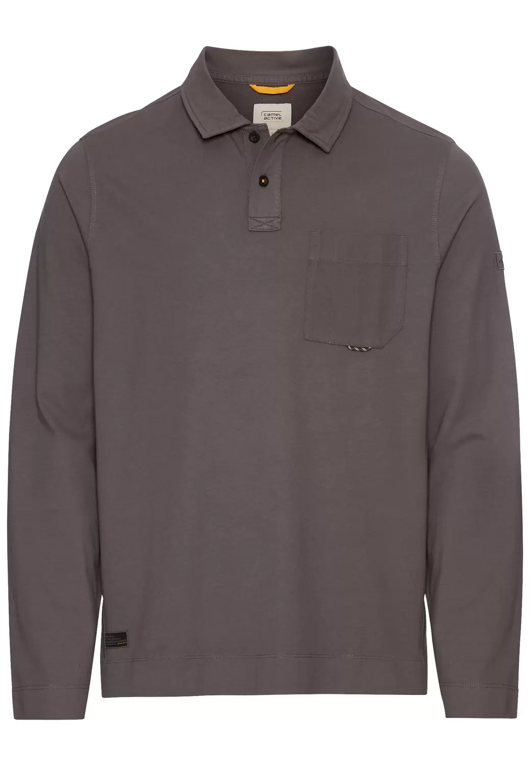 Langarm Poloshirt aus reiner Baumwolle