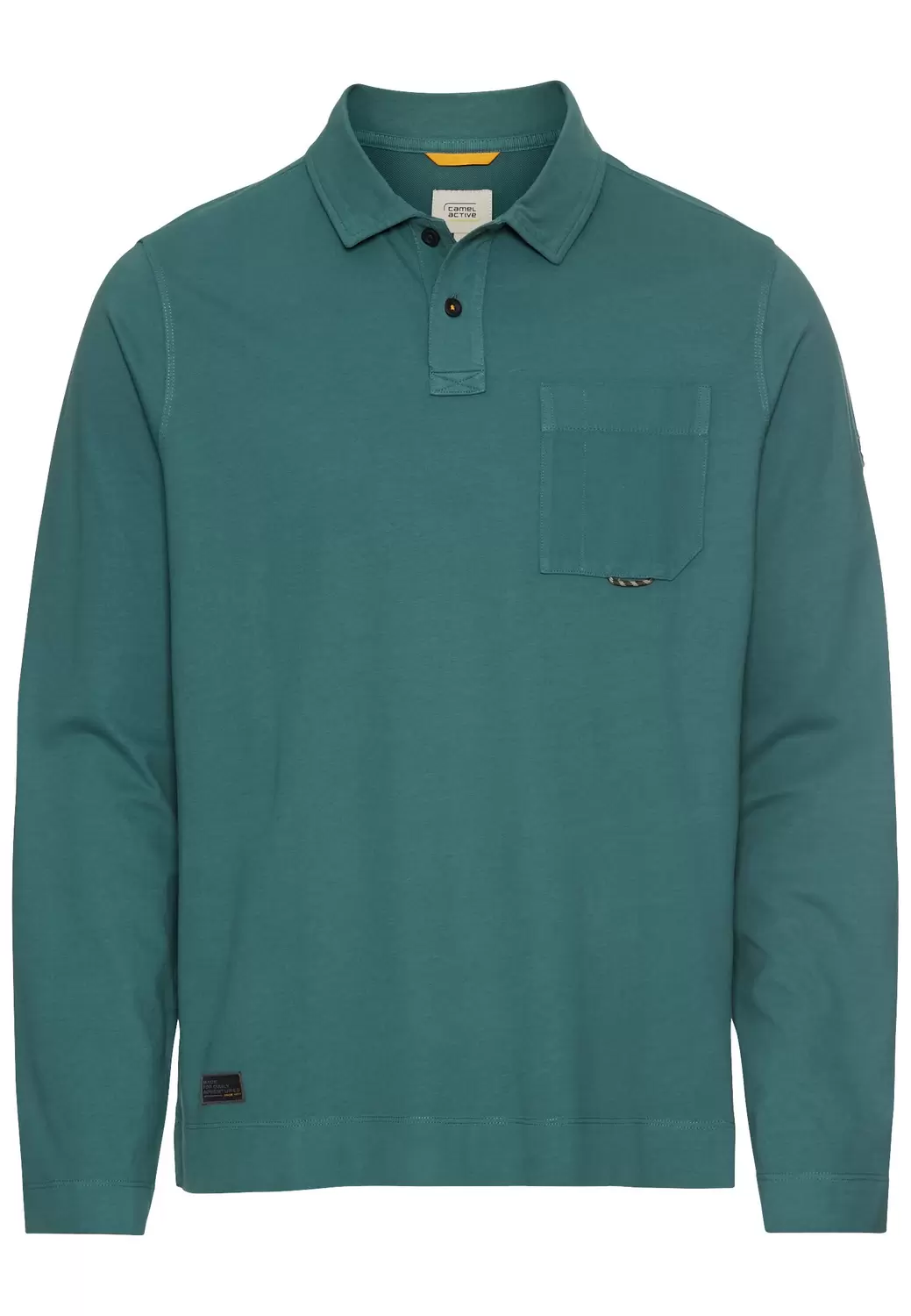Langarm Poloshirt aus reiner Baumwolle