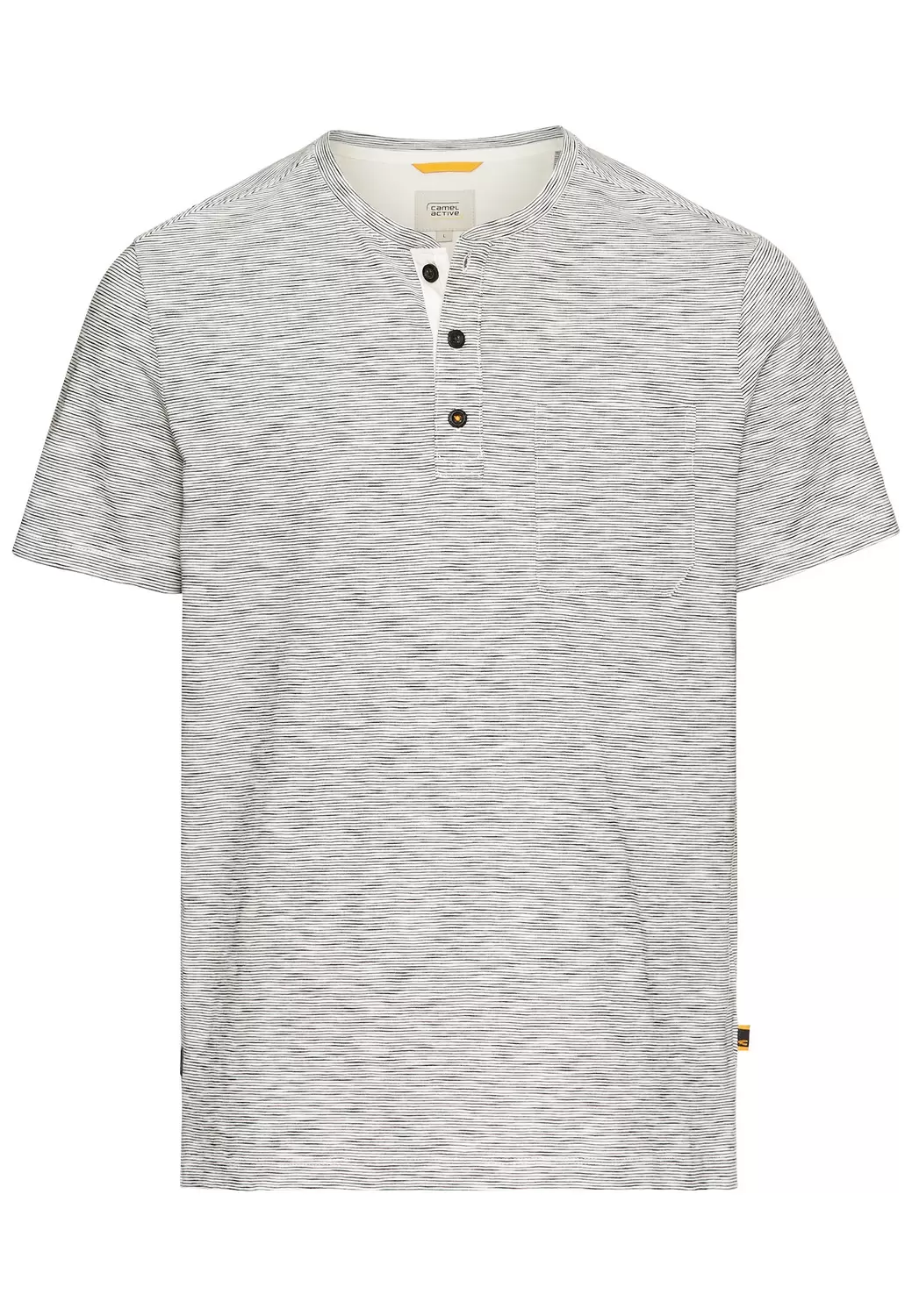 Kurzarm Henley aus reiner Baumwolle