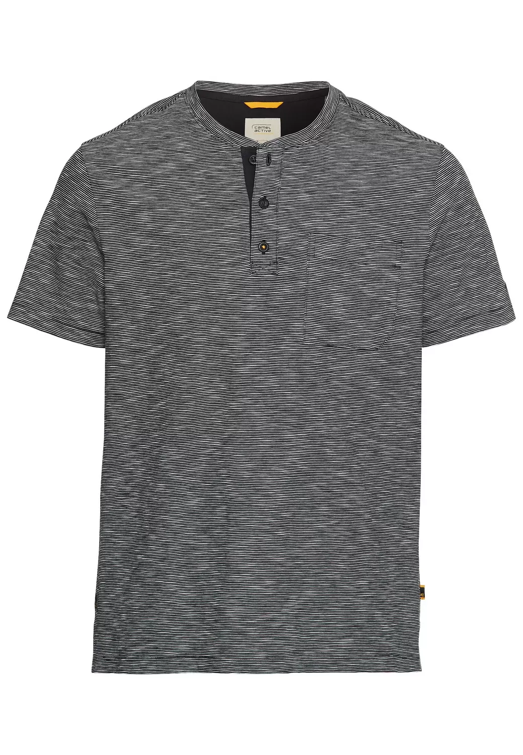 Kurzarm Henley aus reiner Baumwolle
