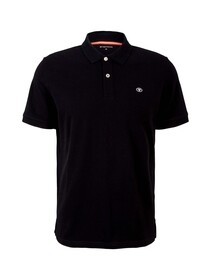 basic polo with contrast, Black