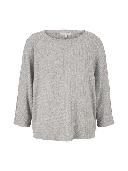 brushed rib batwing - 10367/Light Silver Grey M