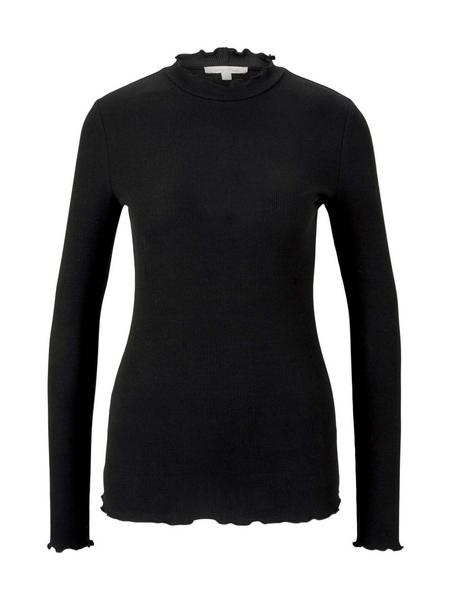 cosy rib tee - 14482/deep black