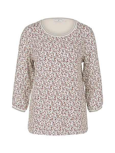 T-shirt fabric mix - 27635/beige maroon blue minim