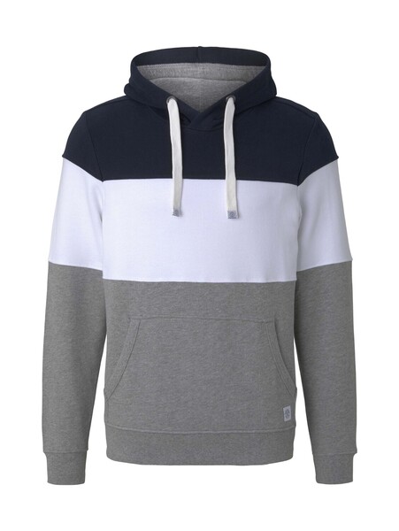 cutline hoodie with colorblock - 10695/Middle Grey