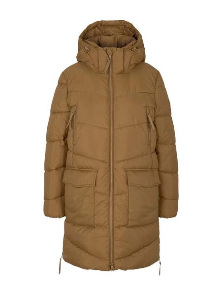 puffer with zipper details - 27474/soft camel