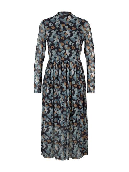 printed mesh dress