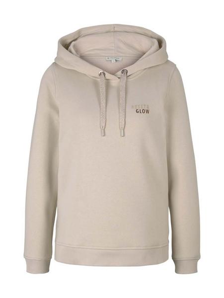 Sweatshirt with hood - 27609/cold beige
