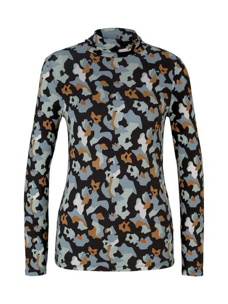 roll neck longsleeve - 28340/abstract print