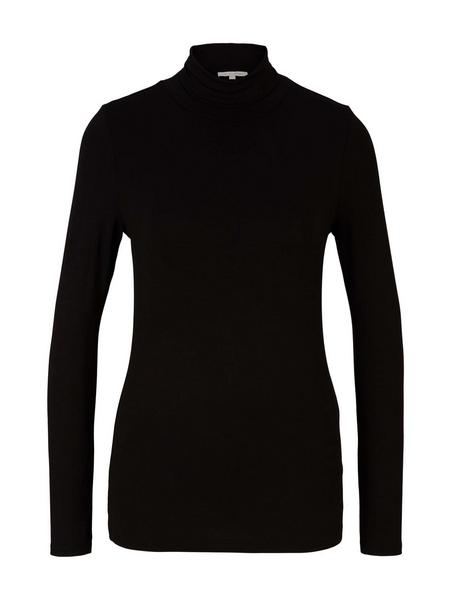 roll neck longsleeve - 14482/deep black