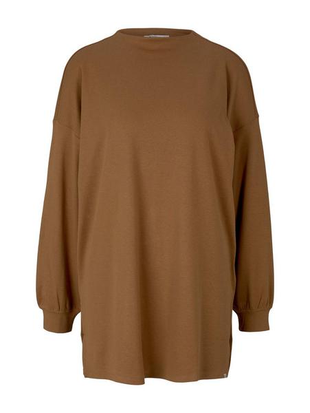 oversize long tee - 27474/soft camel