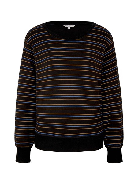 cosy sweater - 28398/black blue camel stripe