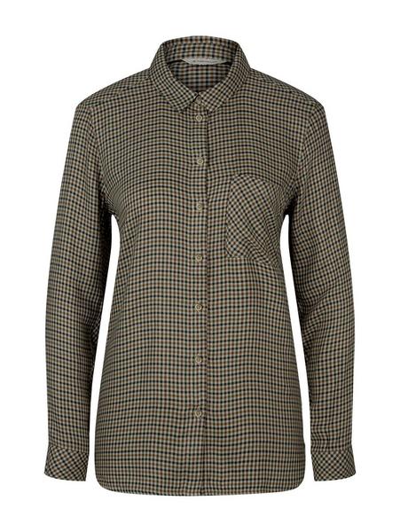 blouse checked - 28699/beige green small check w