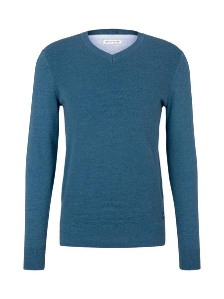 light structured sweater - 28733/medium blue ashes
