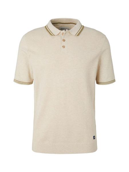 knitted polo - 12034/A Breath Of Light Beige M