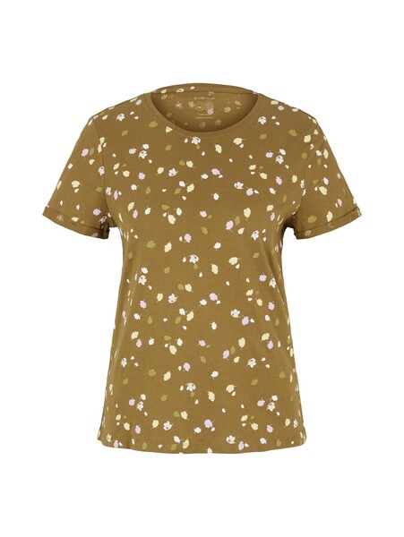 T-shirt crew neck print - 29156/olive small floral