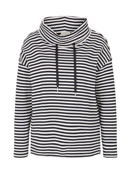 Sweatshirt structure - 29220/navy stripes