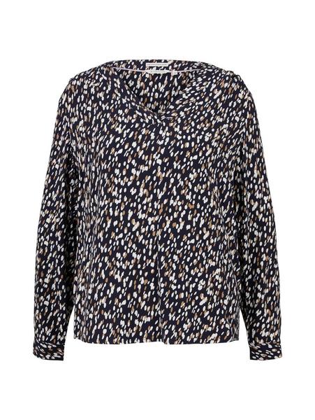 blouse printed - 29142/navy dotted design