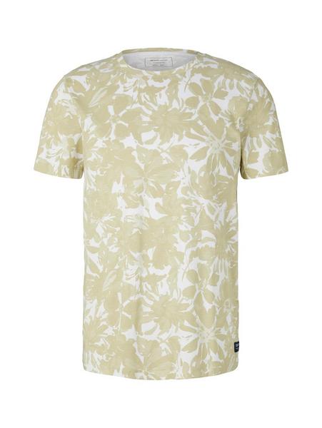 allover printed t-shirt - 29205/white green floral